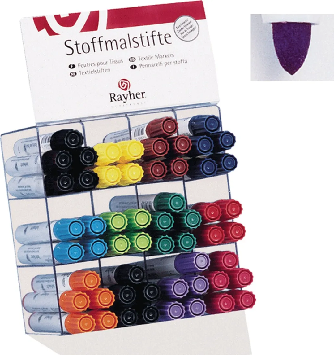 Rayher Textielstiften Set 2 Stuks - Zwart/Lila