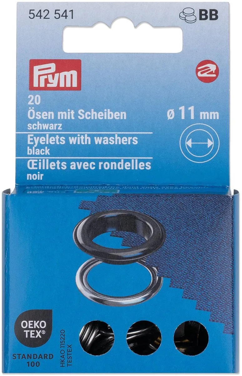 Prym Ringen met schijven 11mm - 20 Stuks