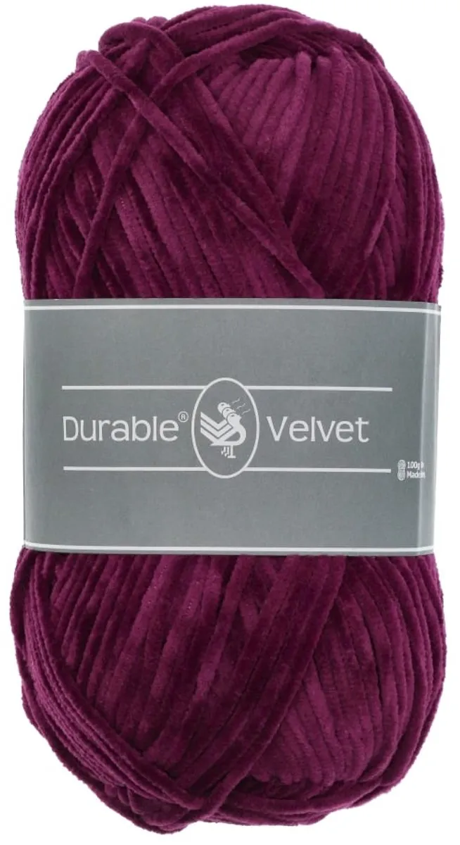 Durable Velvet Chenille Garen 249 - Plum
