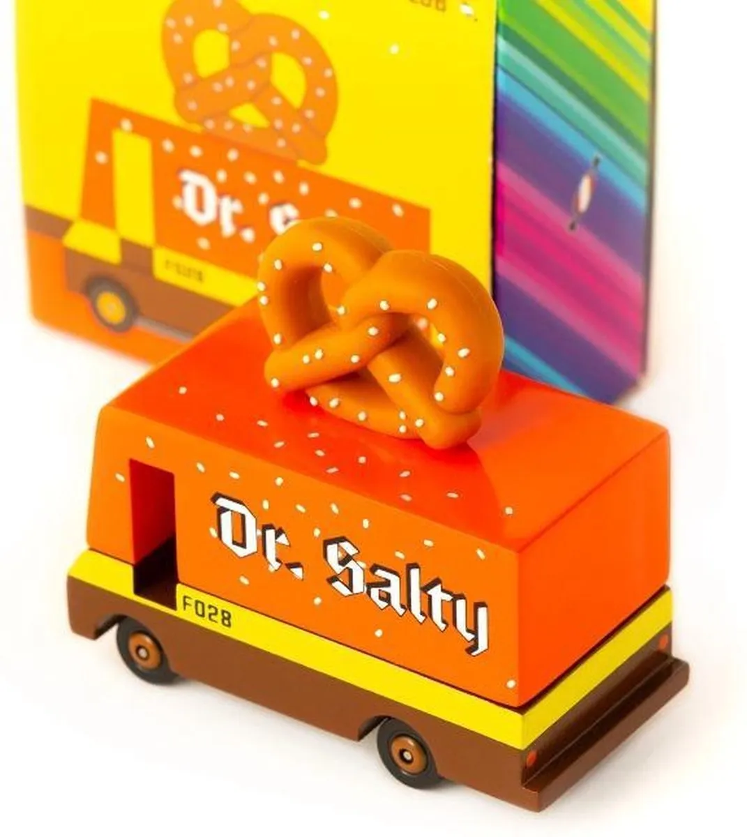 Candylab Candycar Vans Pretzel Van Dr. Salty F028 - Houten Diecast - 3+