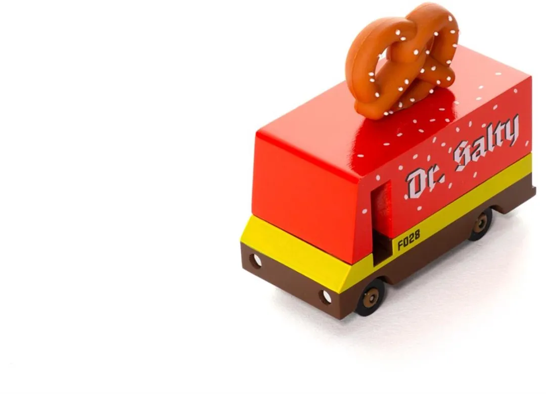 Candylab Candycar Vans Pretzel Van Dr. Salty F028 - Houten Diecast - 3+