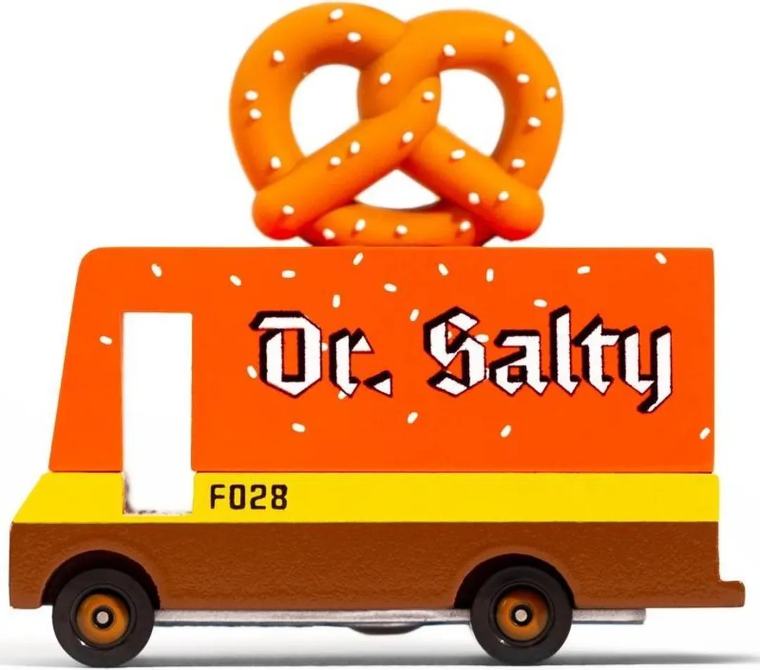 Candylab Candycar Vans Pretzel Van Dr. Salty F028 - Houten Diecast - 3+