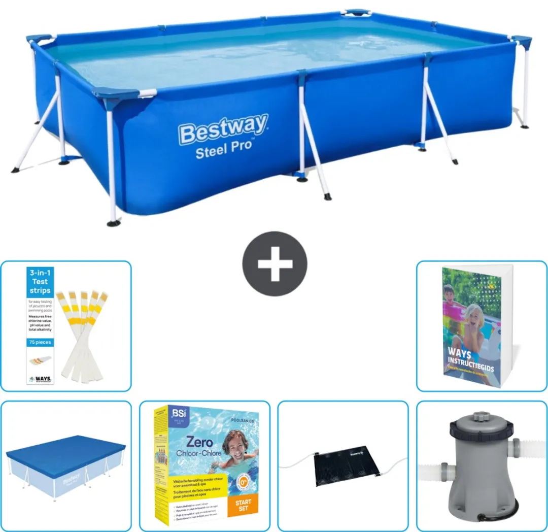 Bestway Steel Pro Zwembad 300x201x66cm Blauw