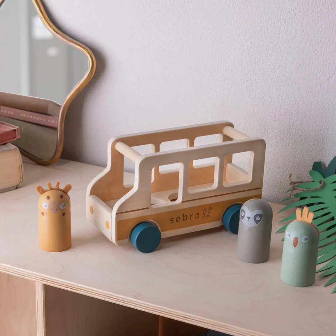 Sebra Wildlife Houten Bus 301730043 - Groen