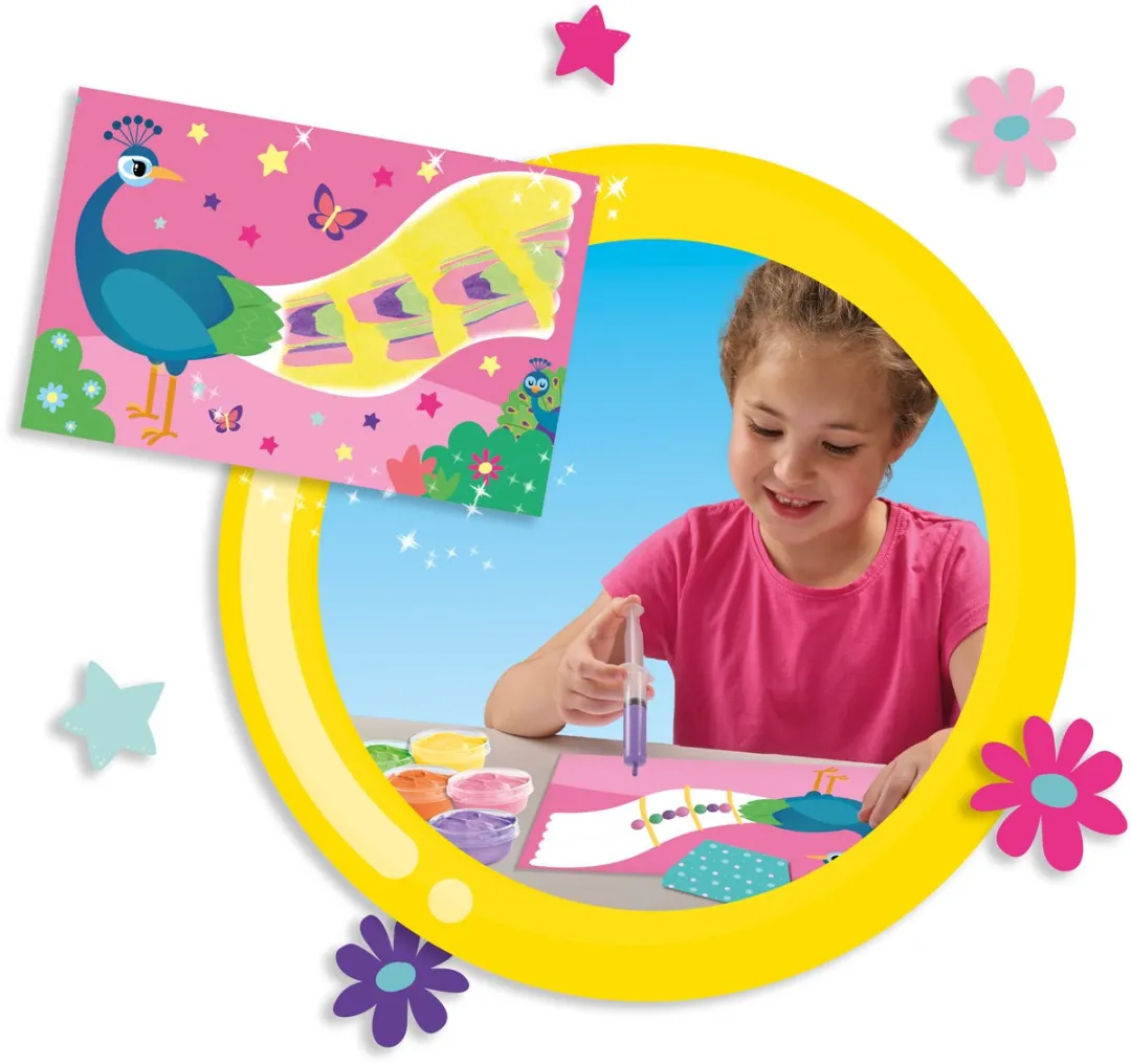 SES Creative Squeegee Art Knutselset - 16 Kaarten - Meerkleurig