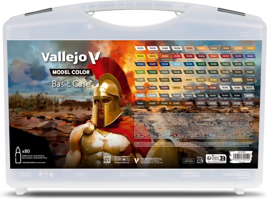 Vallejo Hobbyverf Acrylverf Basis Koffer 80 Kleuren