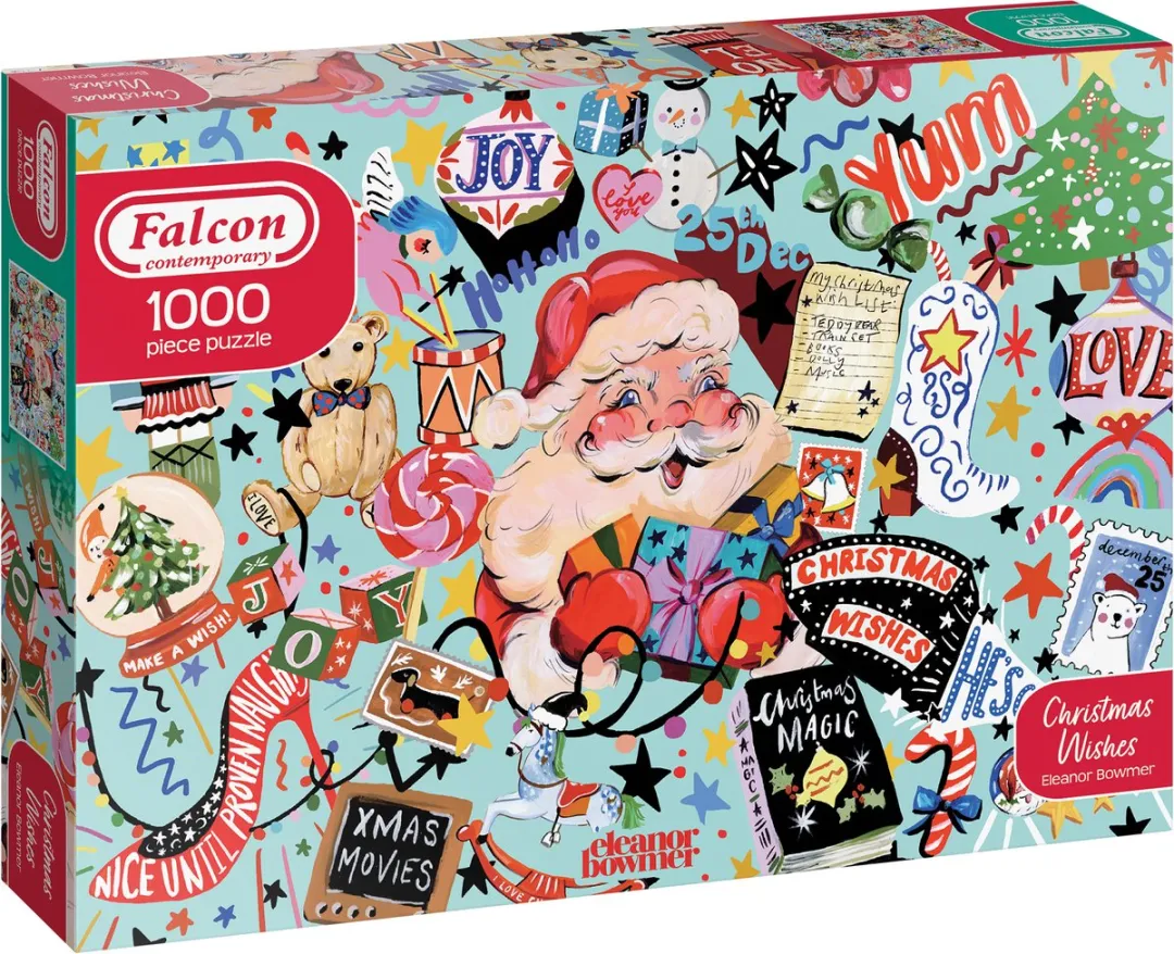 Jumbo Falcon Contemporary Christmas Wishes 1000 Stuks Puzzle - Multicolor