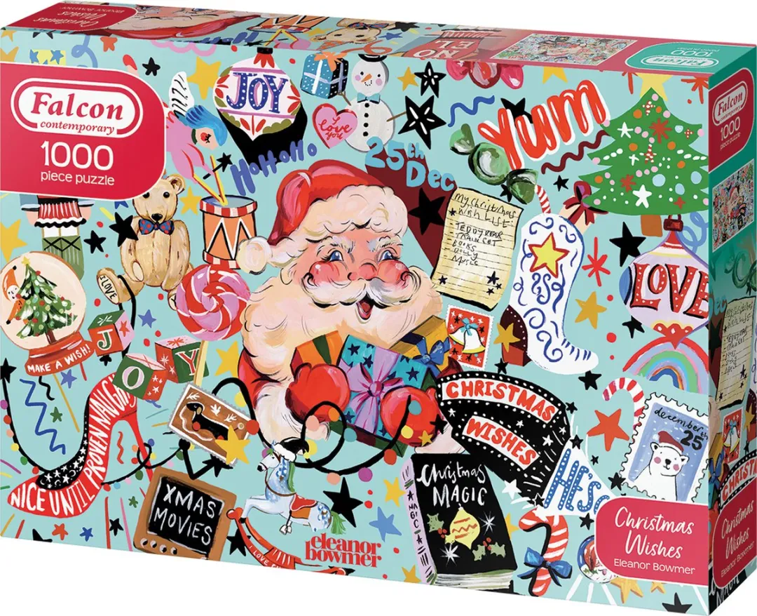 Jumbo Falcon Contemporary Christmas Wishes 1000 Stuks Puzzle - Multicolor