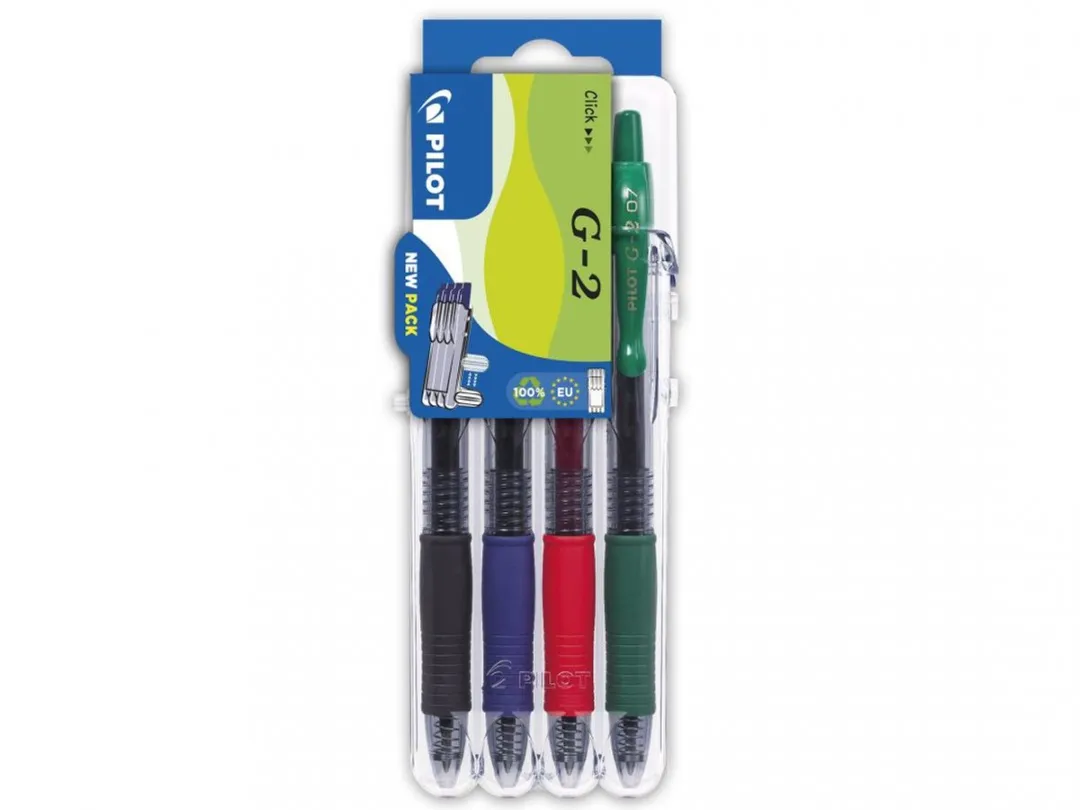 Pilot G2 Clicker Set2Go - 4 Stuks - Assorti