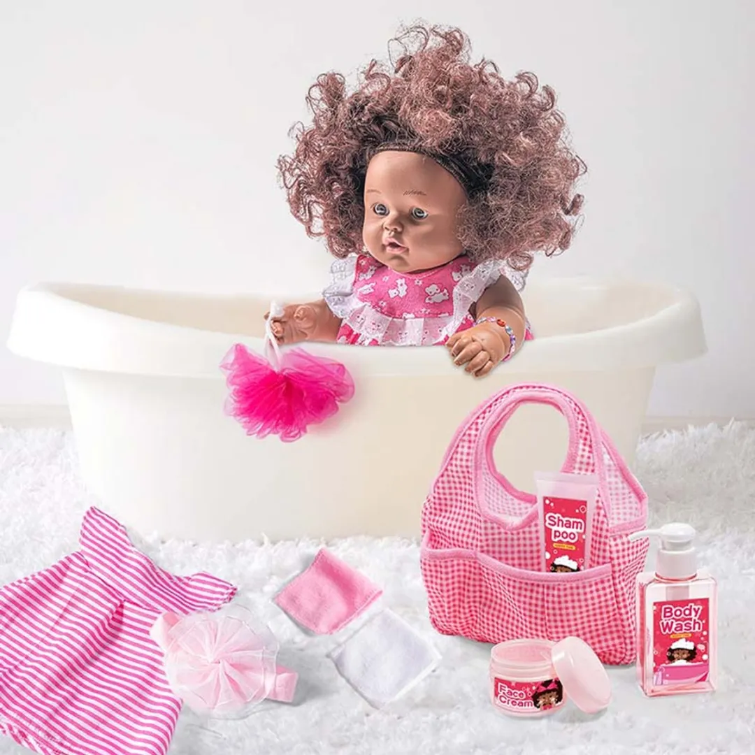 Sako Toys Sally Fay Afrikaanse Pop Bad en Pyjama - Donker