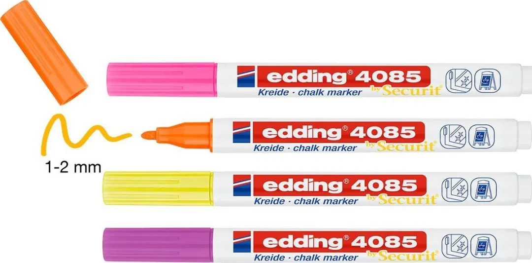 edding 4085 Krijtmarker Neon - 4 Stuks