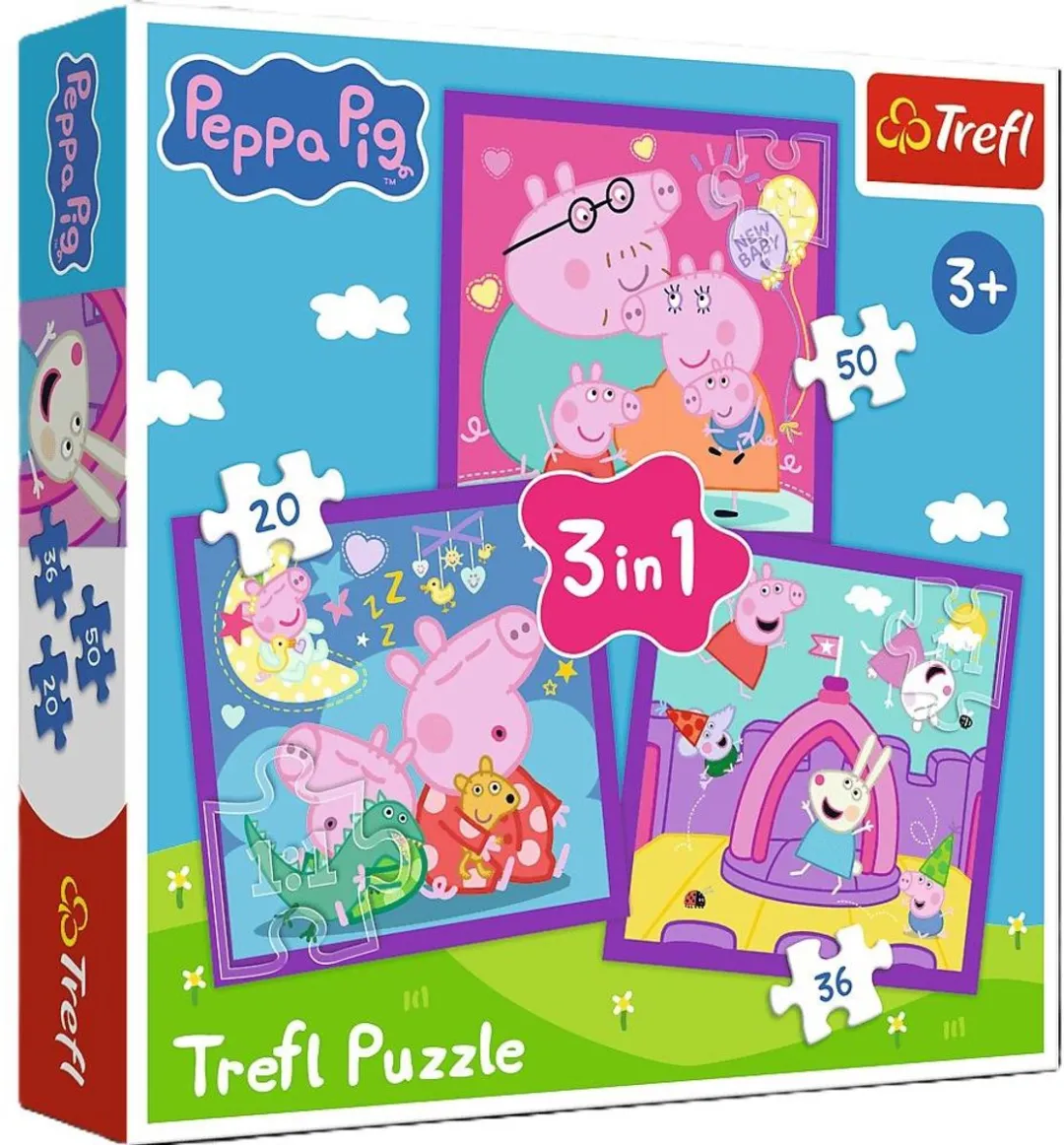 Trefl Peppa Big 3-in-1 Gewoonten Puzzel 36 Stuks
