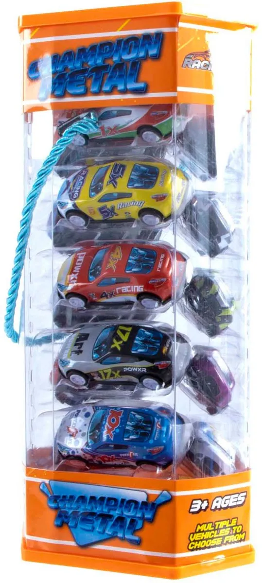 Jono Toys Metalen Pull Back Auto's 15 Stuks - Multi Kleuren