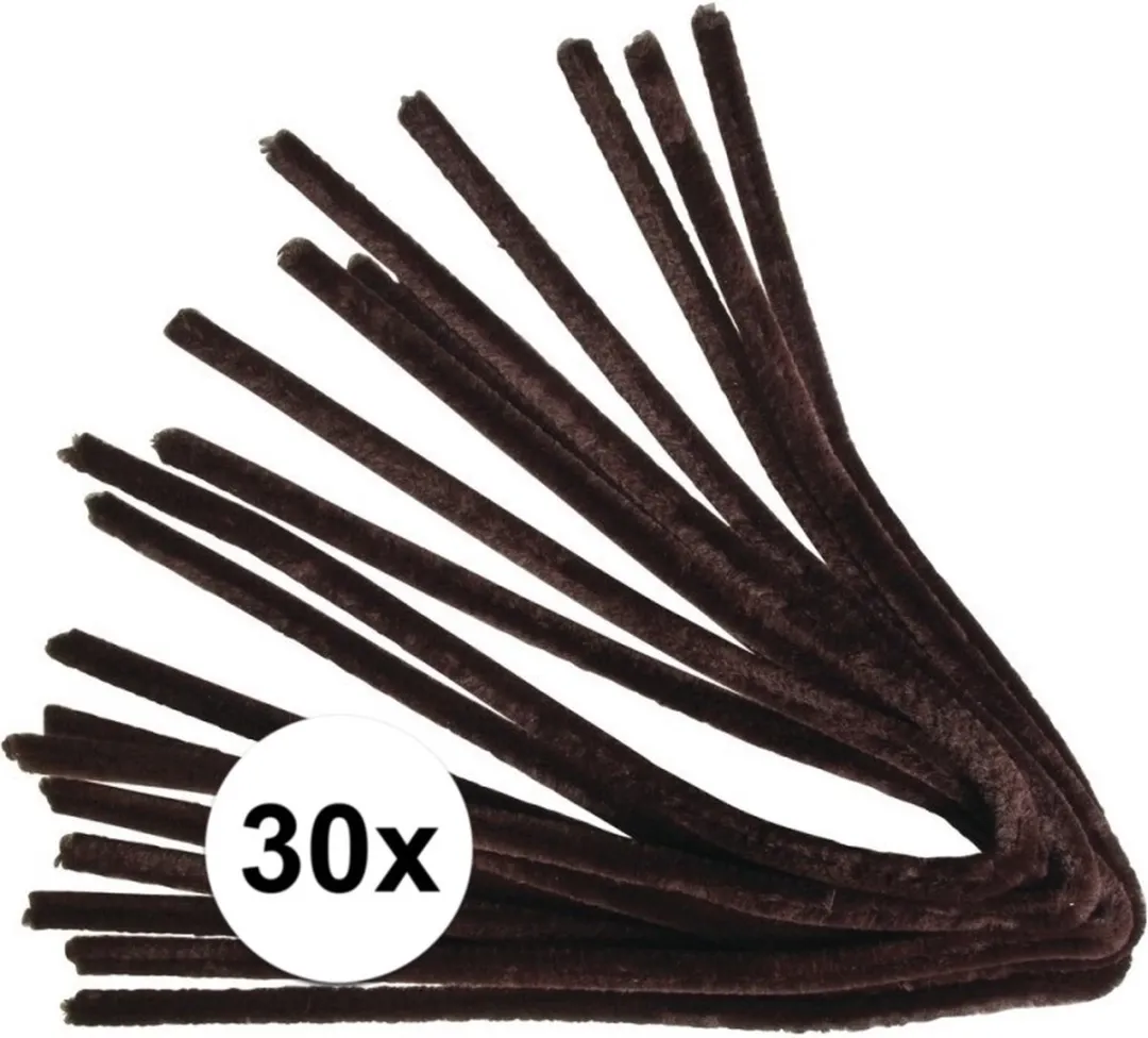 Rayher Chenilledraden Bruin 30 Stuks - 50cm