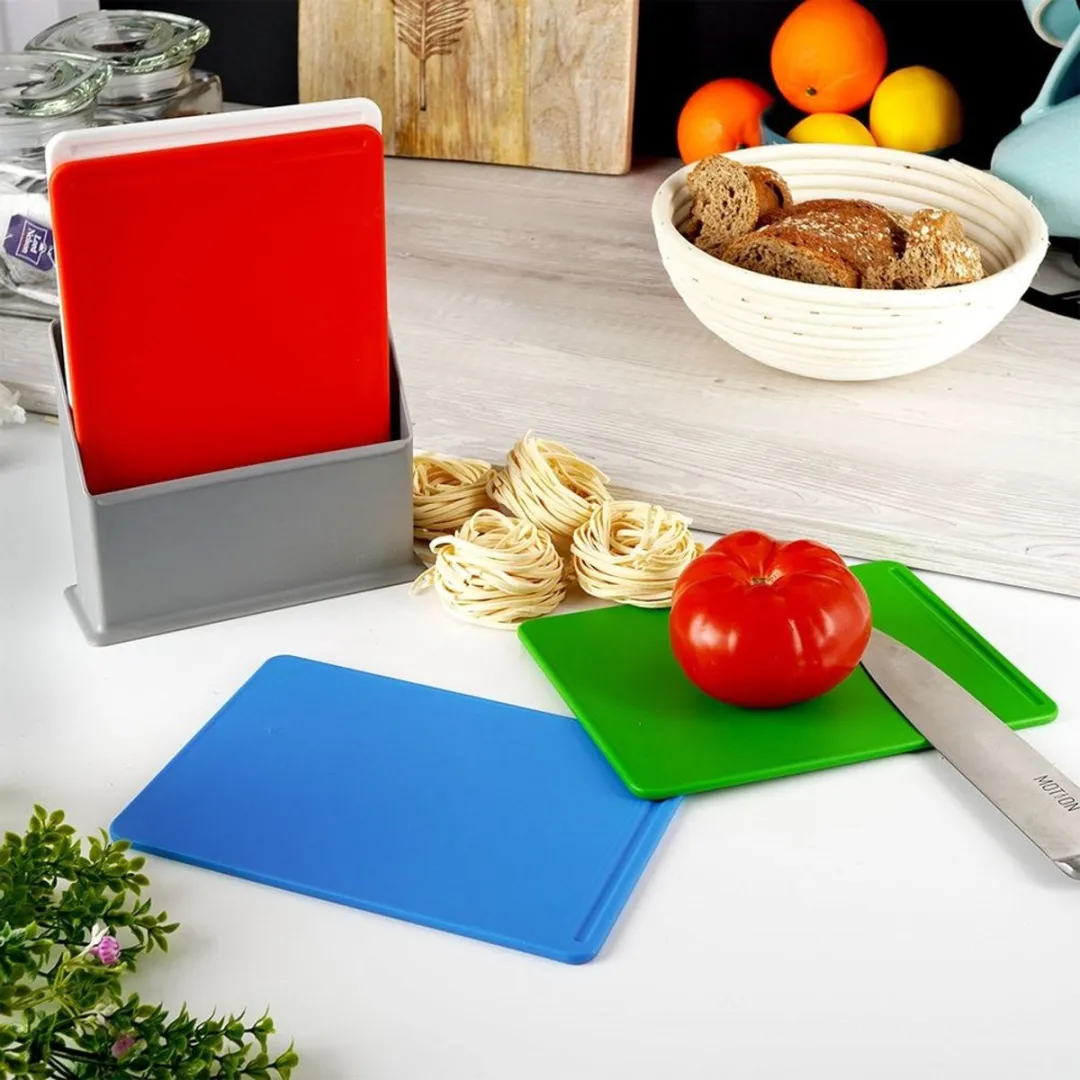 Excellent Houseware Plastieken Snijplanken Set - 4 Stuks Meerkleurig