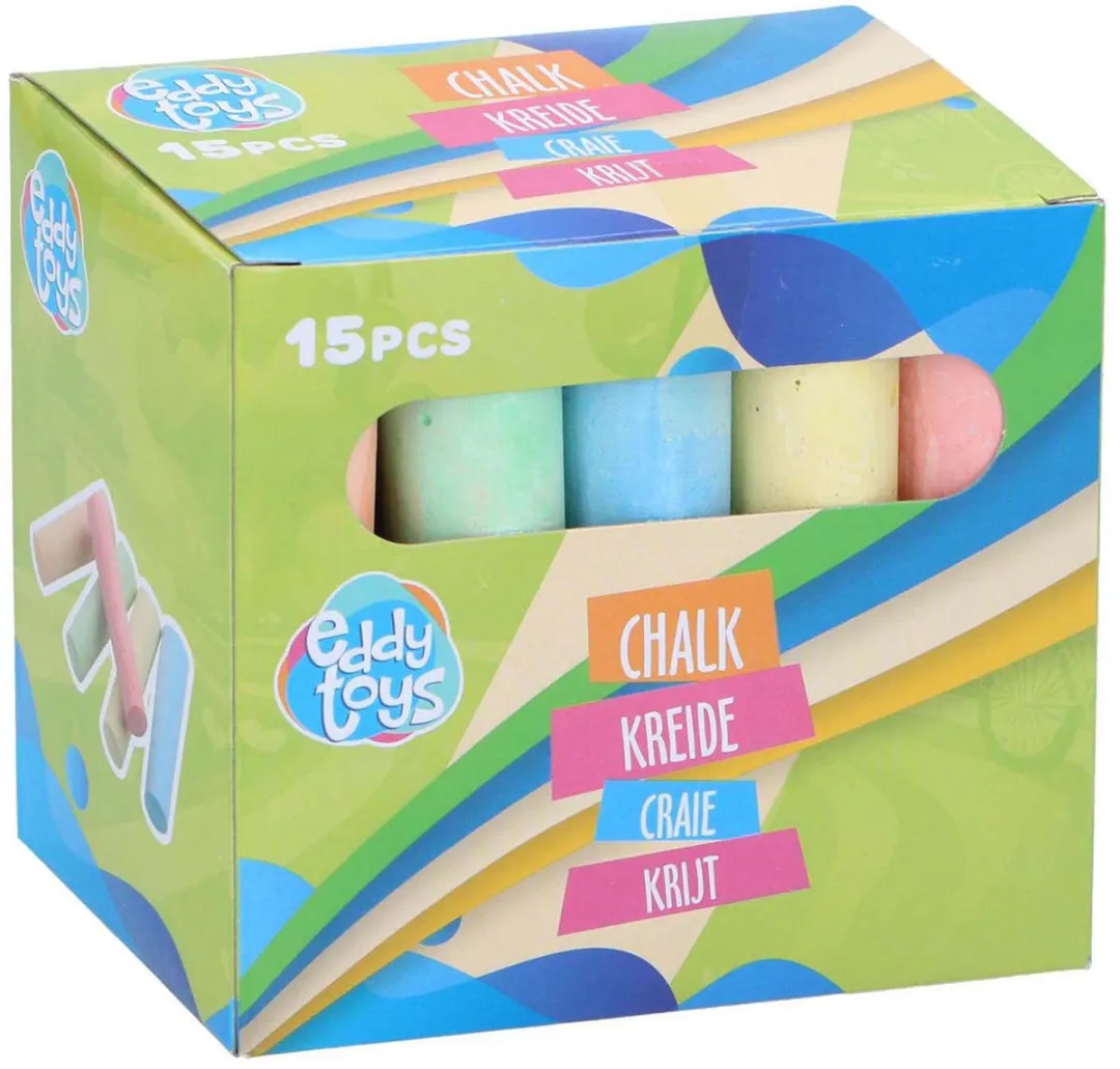 Eddy Toys Stoepkrijt 15-delig