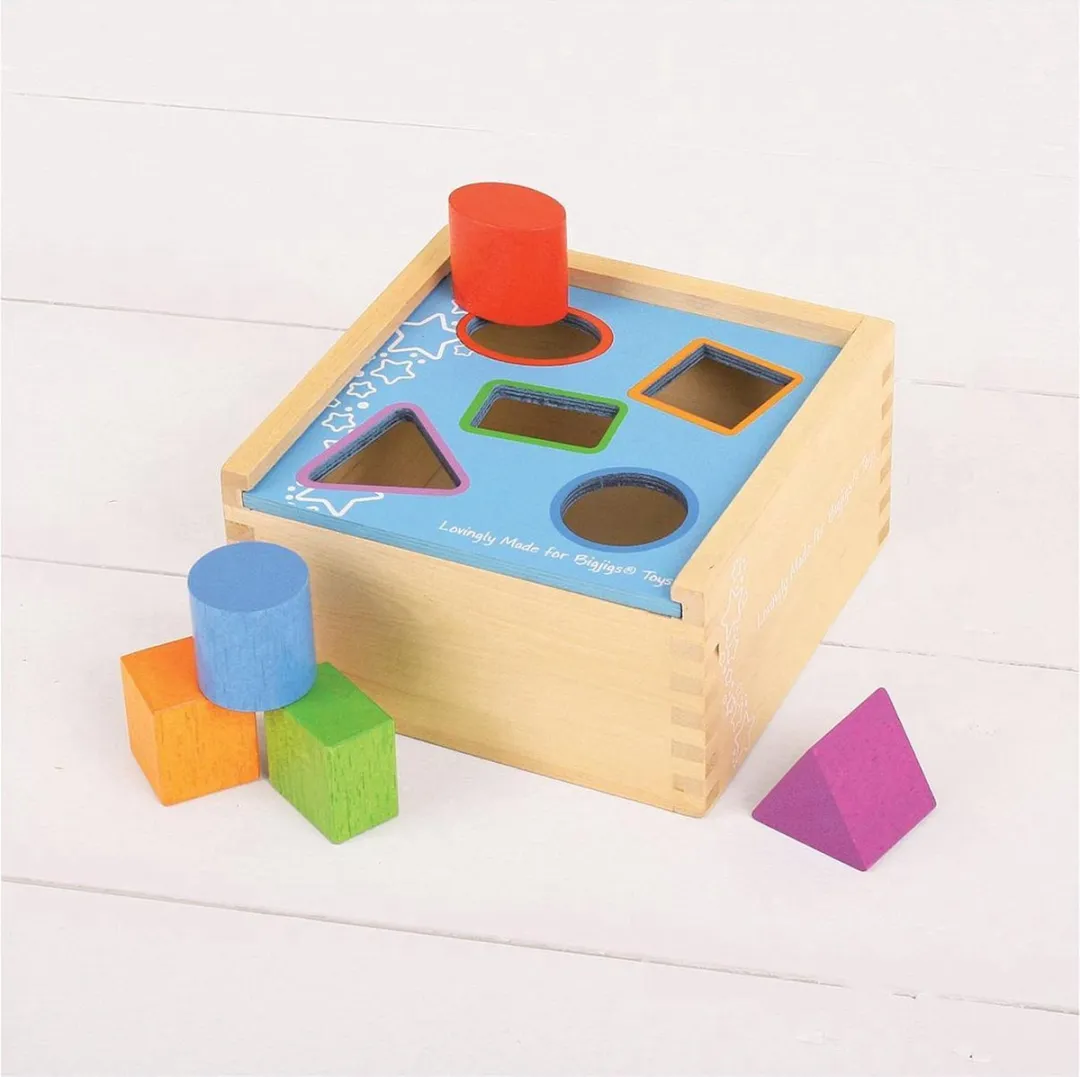 BIGJIGS Eerste Vormen Sorteerbox BB093 - Multicolor