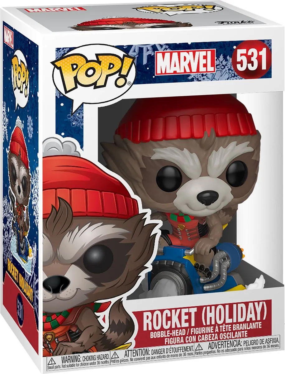 Funko Pop! Marvel Rocket Holiday - Multicolor