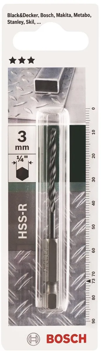 Bosch HSS-R Metaalboor 3mm