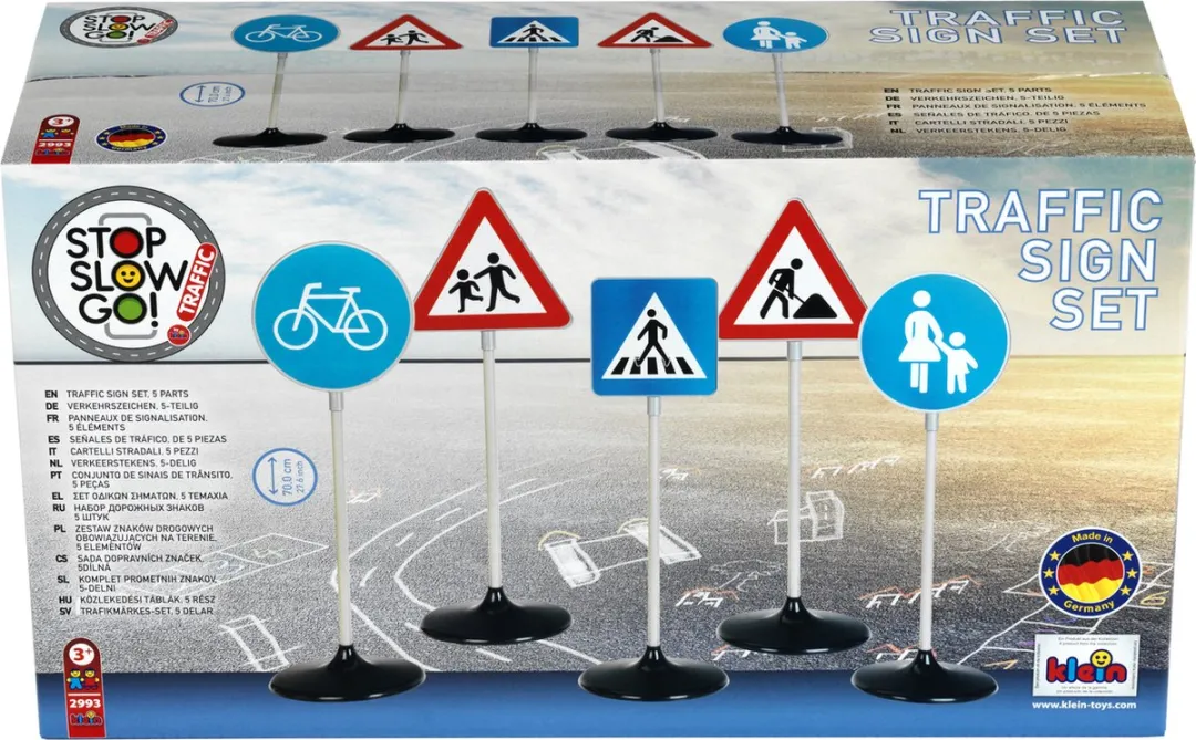 Klein Toys 5-delige Verkeersbordenset Multicolor