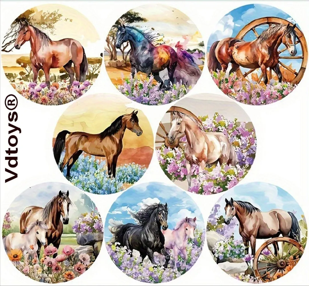 VDTOYS Diamond Painting Paarden Coasters