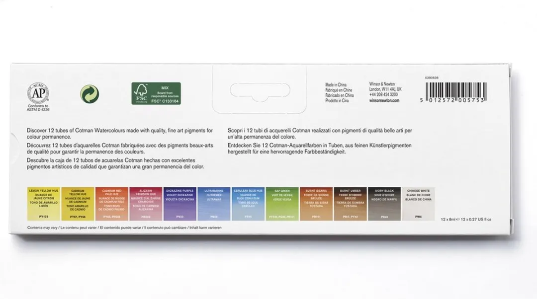 Winsor & Newton Cotman Aquarelverf Set 12x8ml