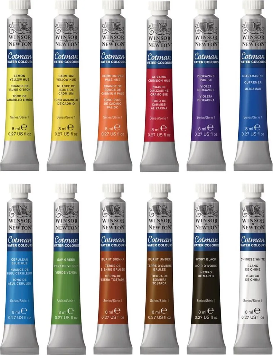 Winsor & Newton Cotman Aquarelverf Set 12x8ml