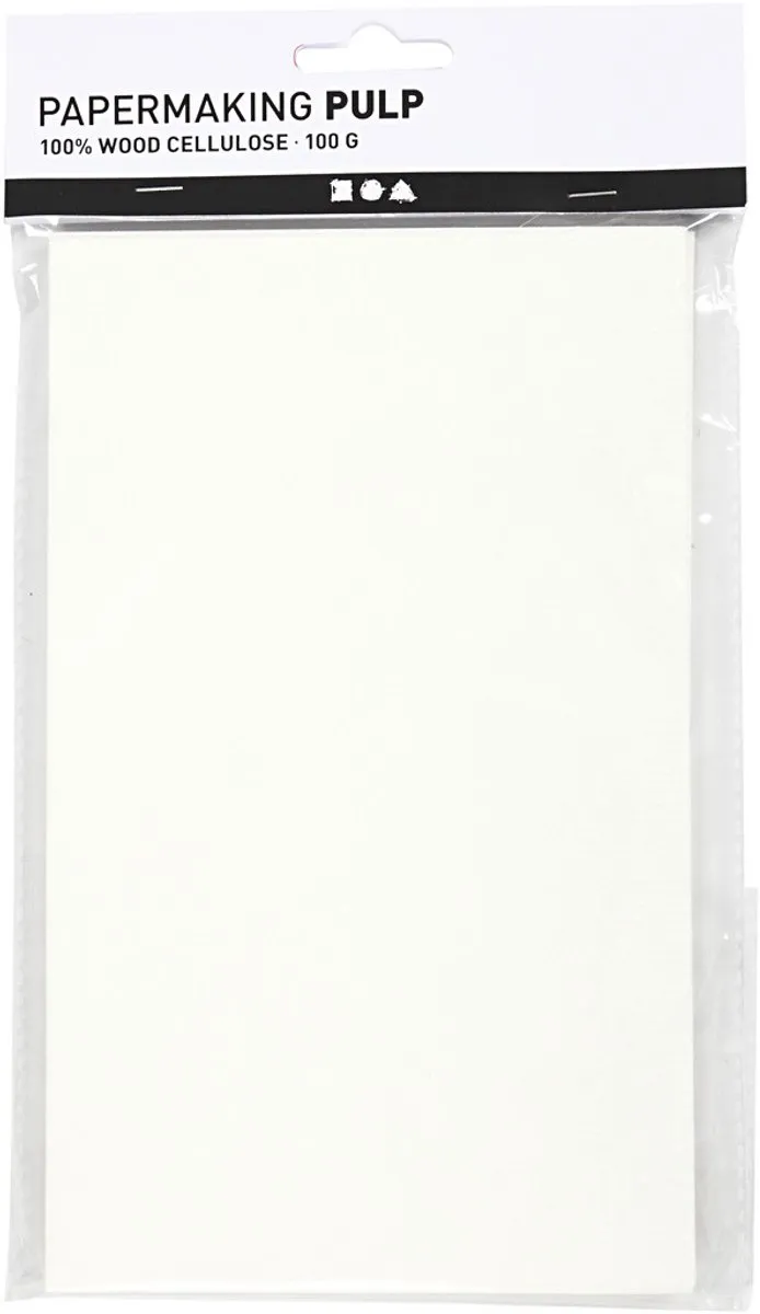 Creativ Company CC Papier Pulp 100g Off-white - 1 Stuk