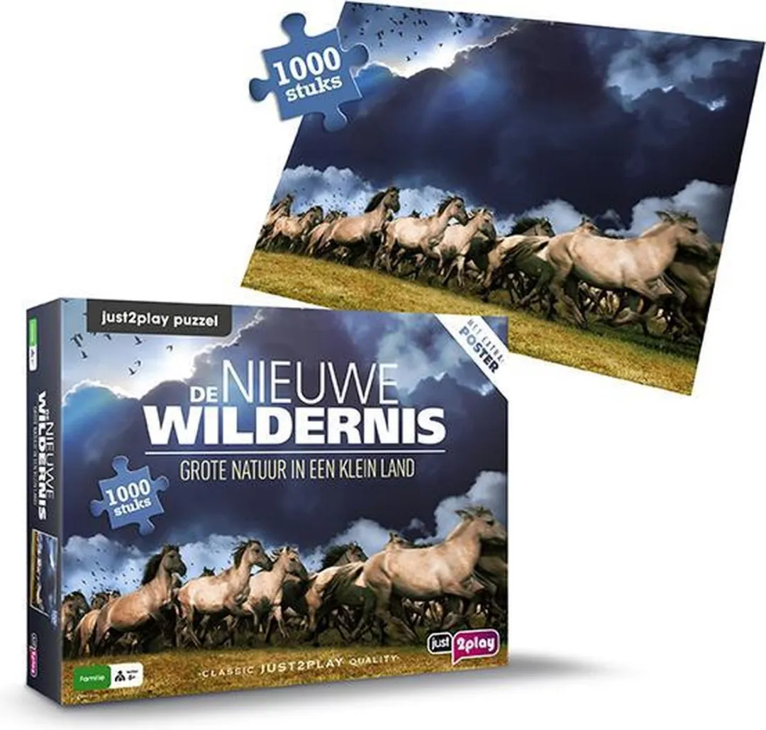 Just Games De Nieuwe Wildernis Paarden Legpuzzel 1000 Stuks - Multicolor