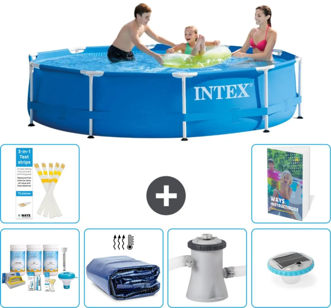 Intex 28200NP-Blauw Rond Frame Zwembad 305x76cm - Blauw - afbeelding 2 van 6