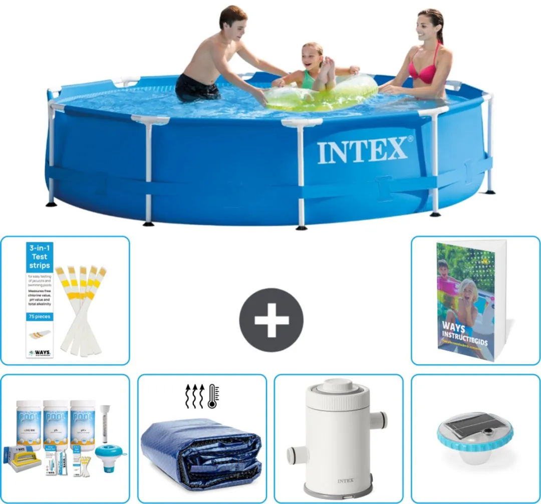 Intex 28200NP-Blauw Rond Frame Zwembad 305x76cm