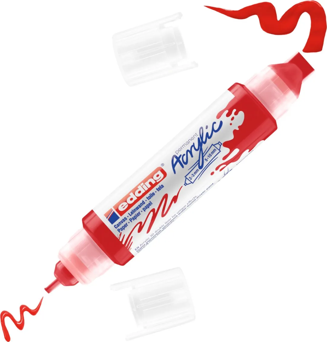 edding 5400 3D Double Liner - Verkeersrood