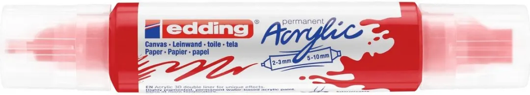 edding 5400 3D Double Liner - Verkeersrood