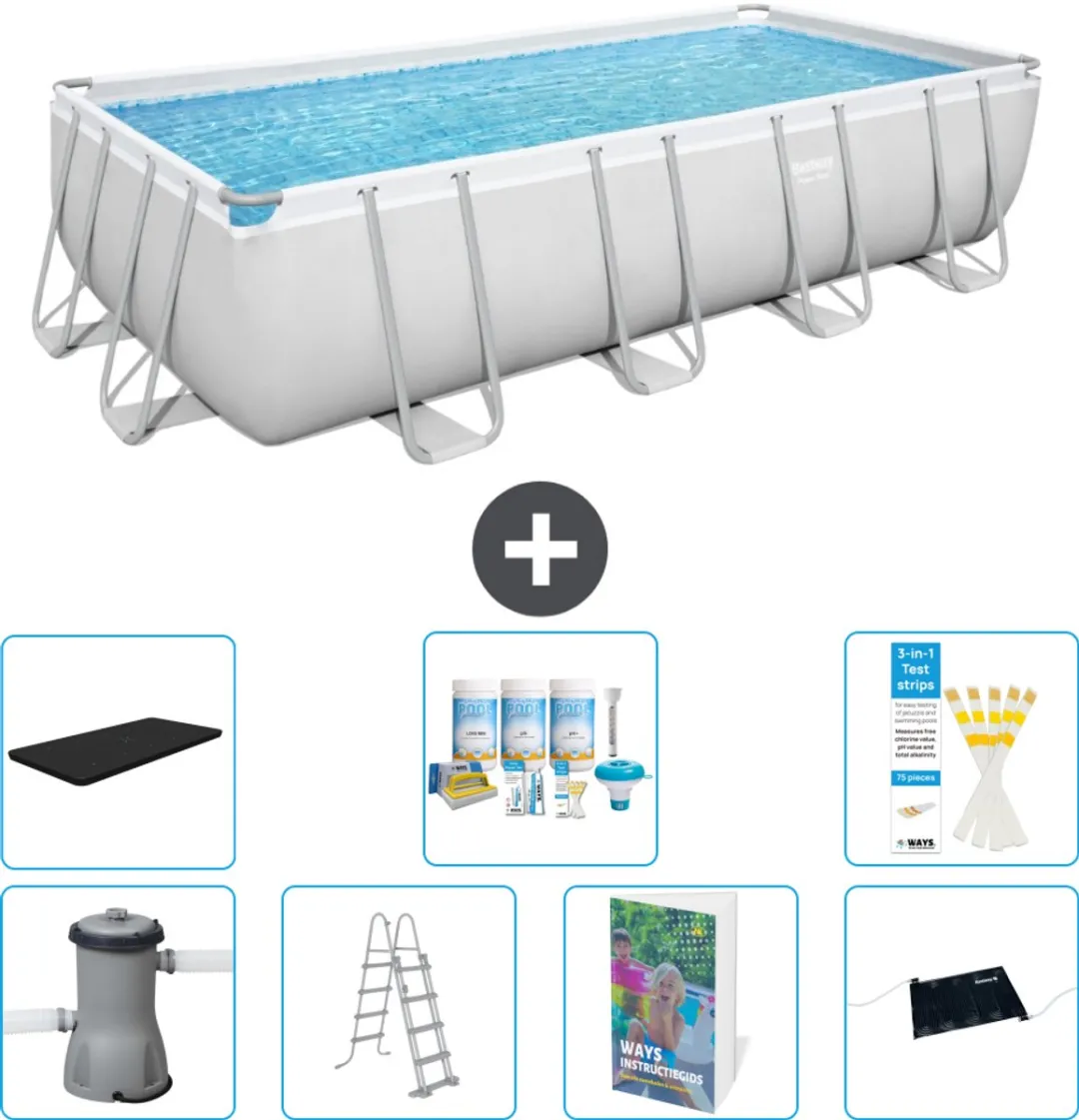 Bestway Power Steel Zwembad 488x244x122cm