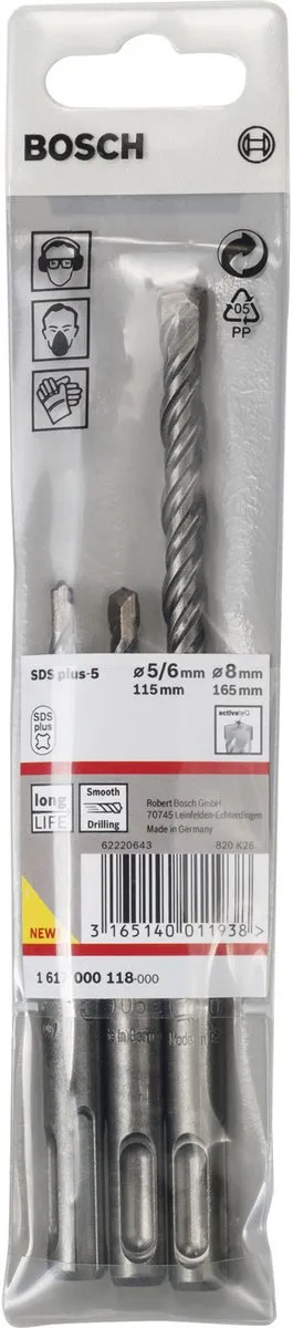 Bosch Hamerboren SDS-plus Ø 5,6,8mm - 3 Stuks