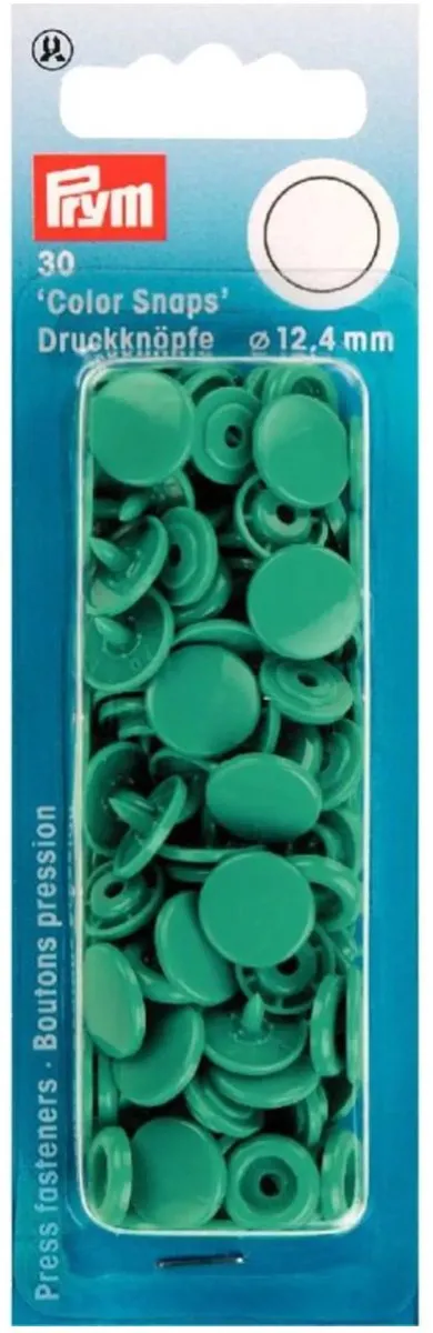 Prym Drukknoop ColorSnaps 12,4mm Groen - 30 Stuks