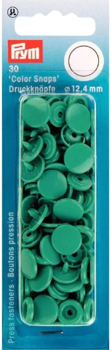 Prym Drukknoop ColorSnaps 12,4mm Groen - 30 Stuks