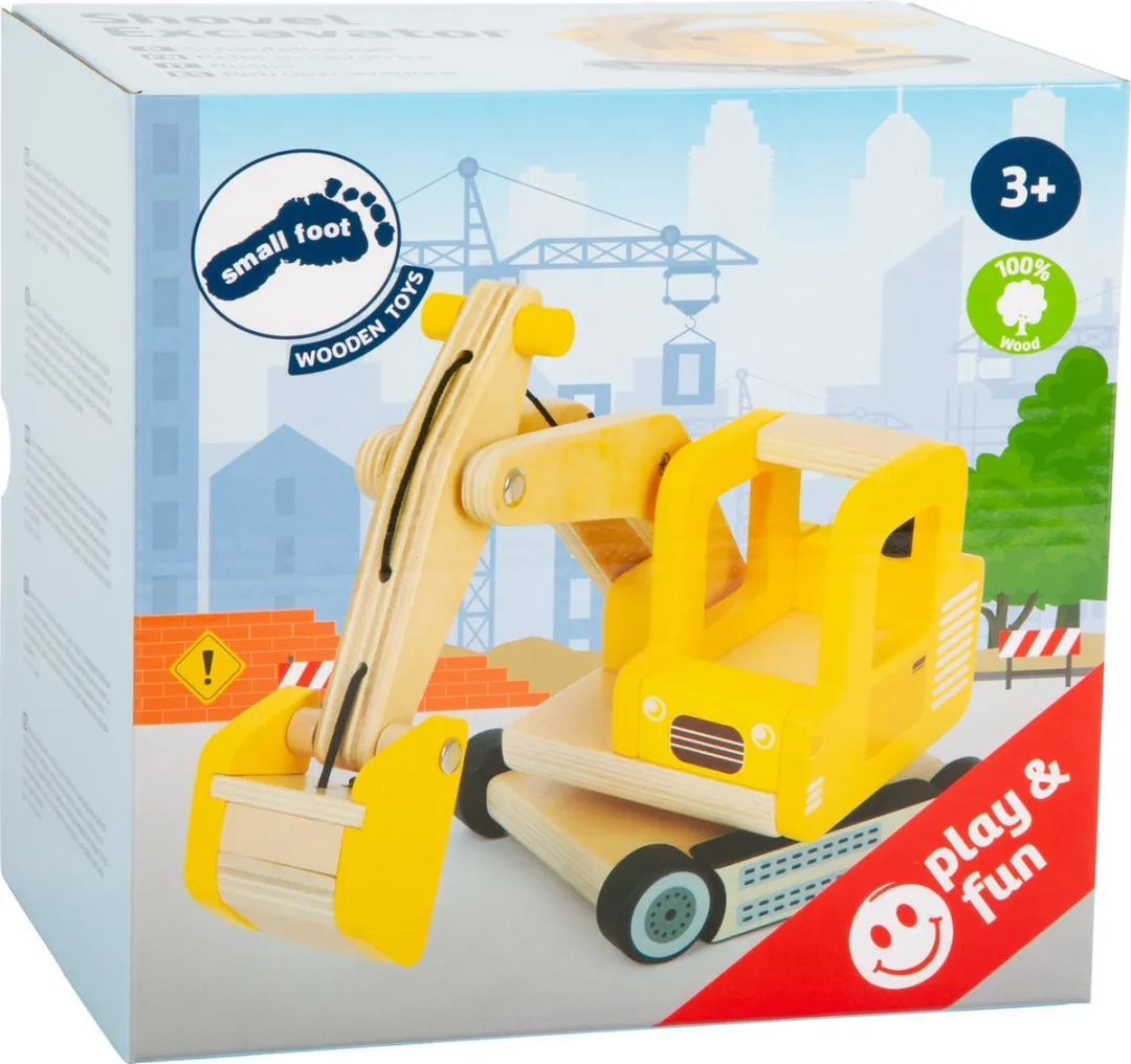 Small Foot Houten Graafmachine 12010 - Geel - afbeelding 6 van 6