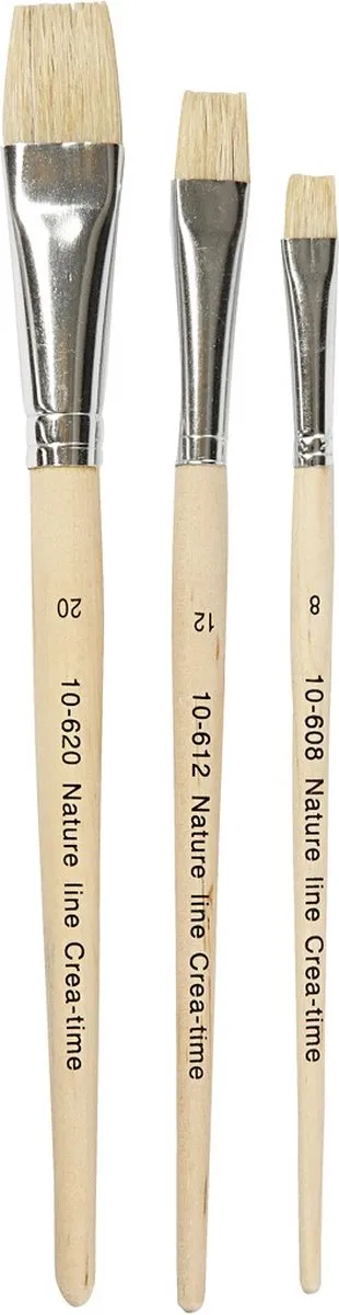 Creativ Company Nature Line Kwasten Set - 3 Stuks
