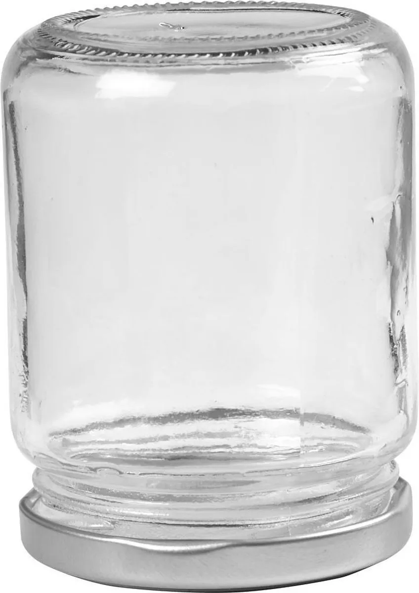 Creativ Company Glazen Potjes Set 12 Stuks - 9,1cm x 6,8cm