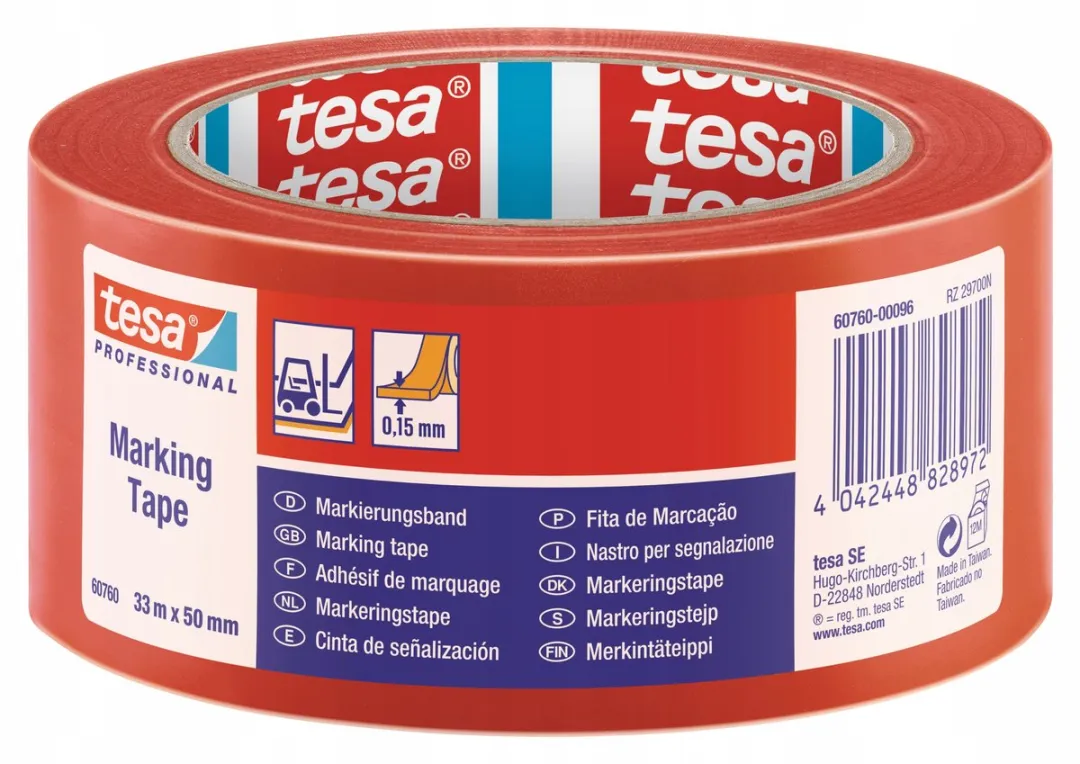 Tesa tesaflex Waarschuwingslint 33m x 50mm - Rood - 2 Stuks
