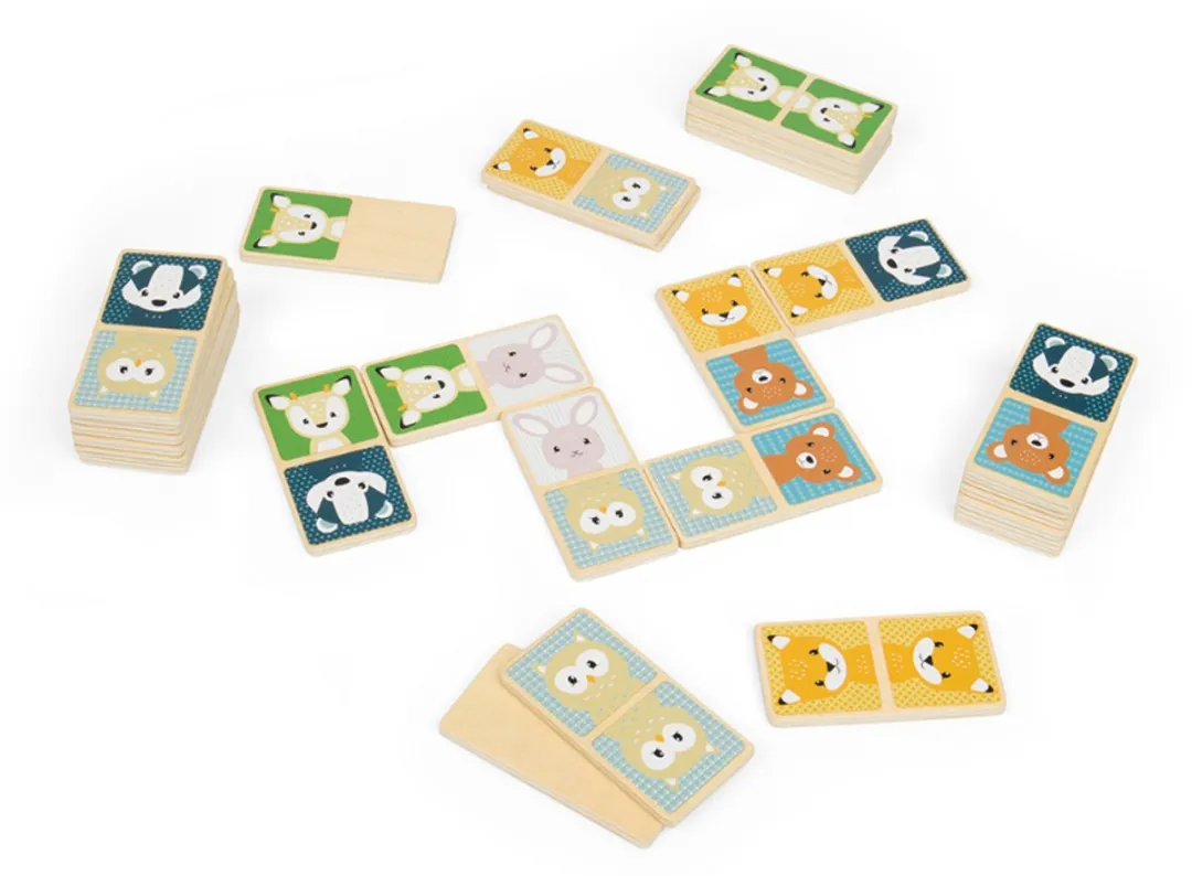 BigJigs Houten Domino Dieren - FSC Educatief Speelgoed 36013
