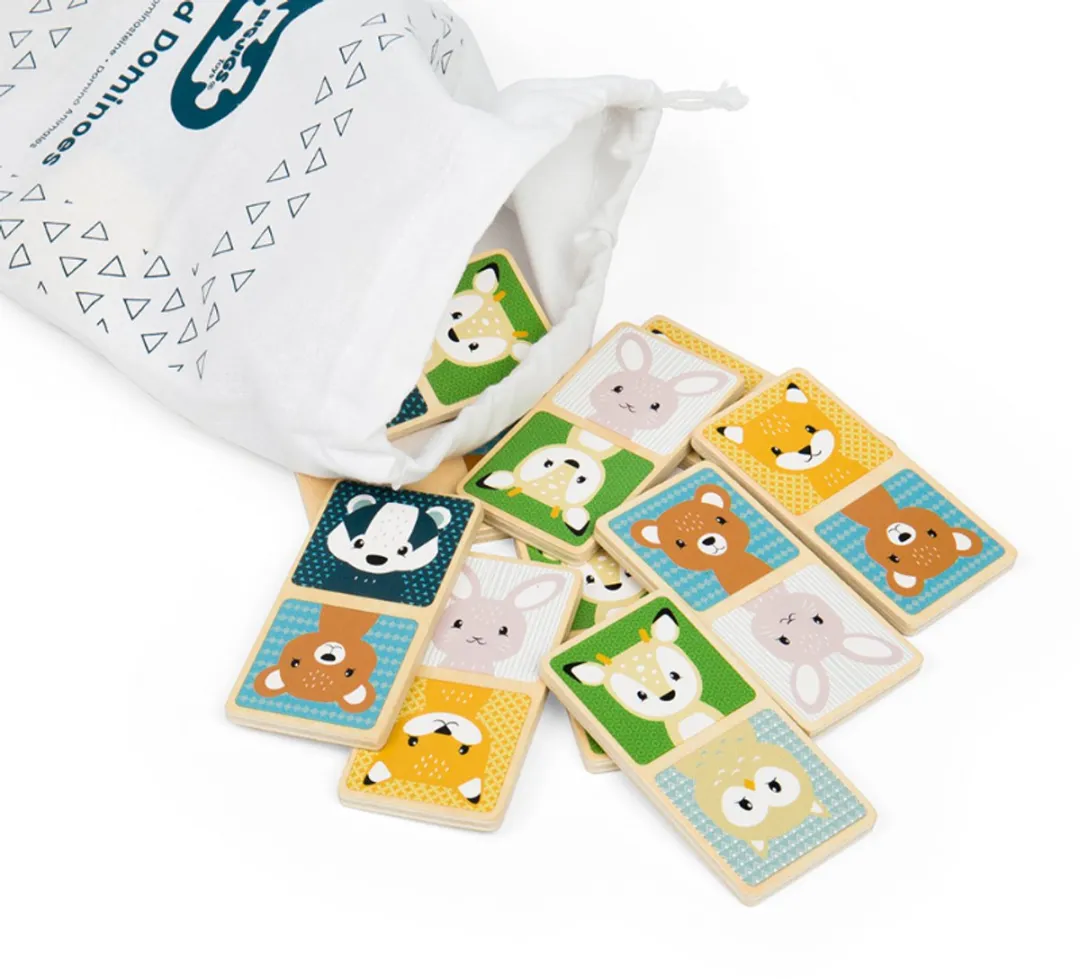 BigJigs Houten Domino Dieren - FSC Educatief Speelgoed 36013