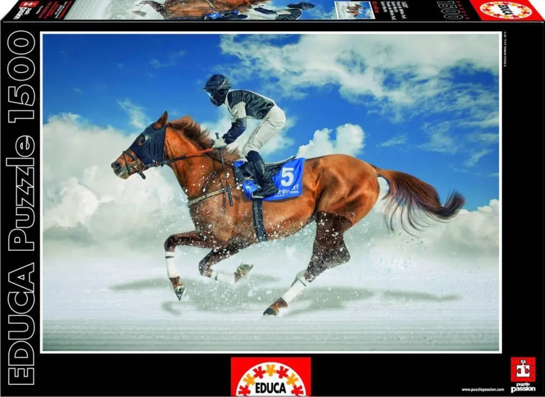 Educa White Turf Final 1500 Puzzeldelen
