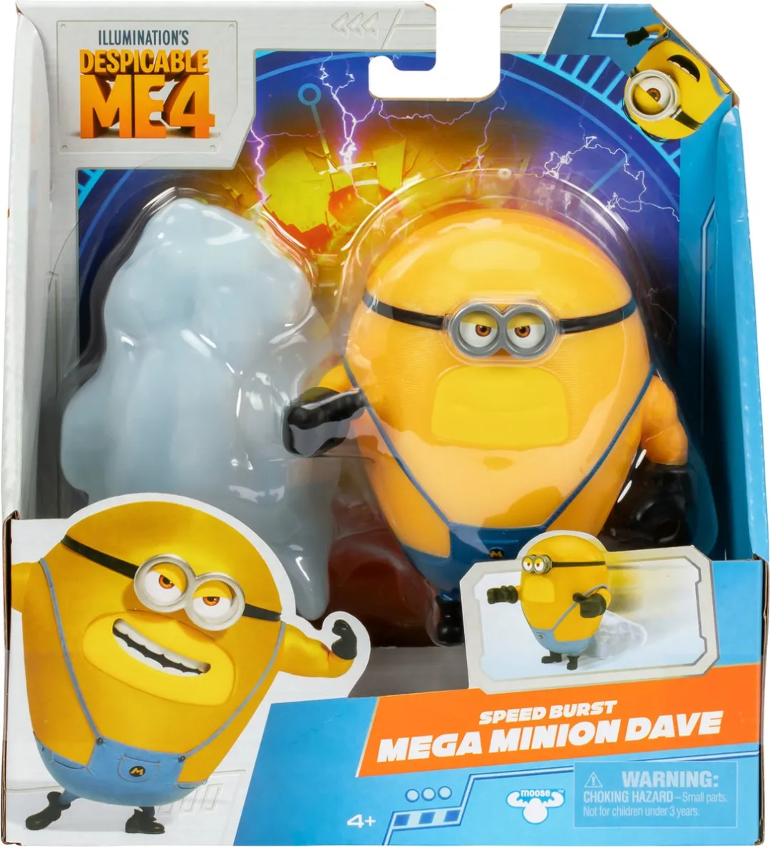 Moose Toys Despicable Me 4 Speed Burst Mega Minion Dave Actiefiguur - Geel