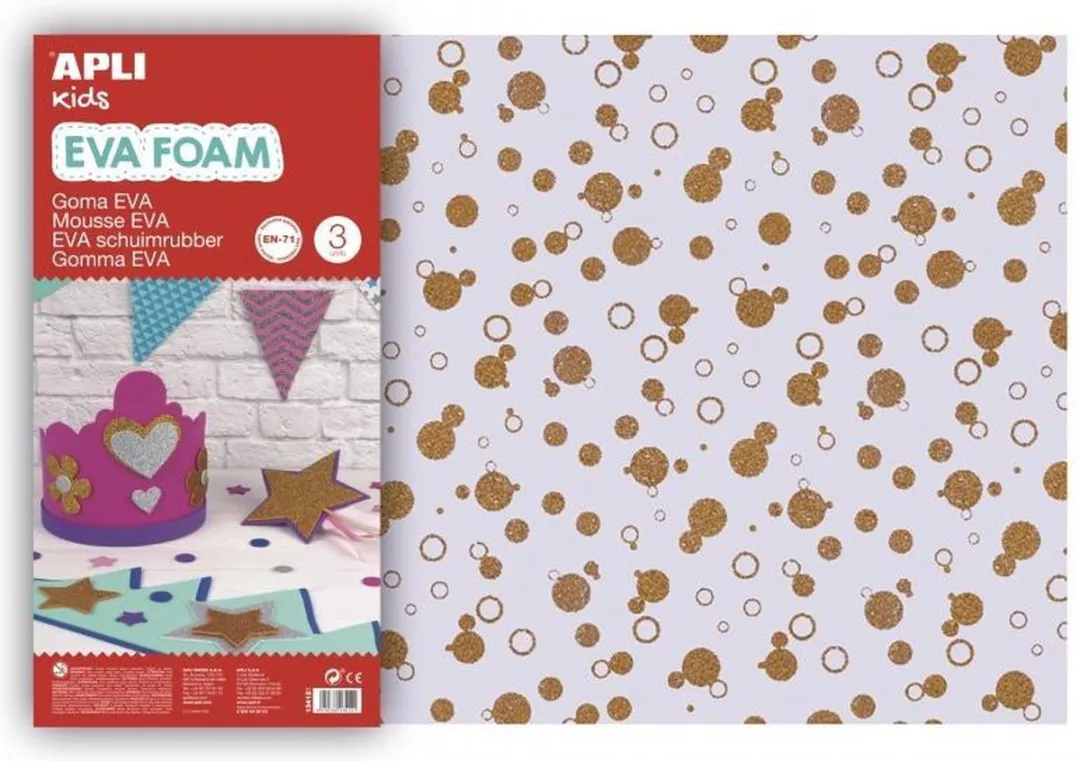 Apli Kids EVA Foam Vellen 60x40cm Goud
