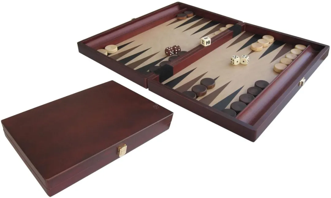HOT Games Backgammon Koffer Hout
