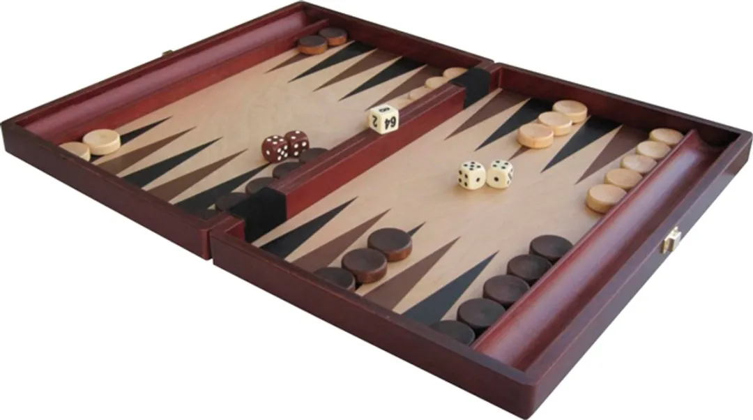 HOT Games Backgammon Koffer Hout - 35x23cm
