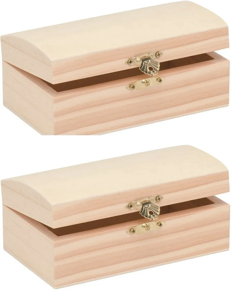 Glorex Hobby Houten Kistjes Ronde Deksel 8x14cm
