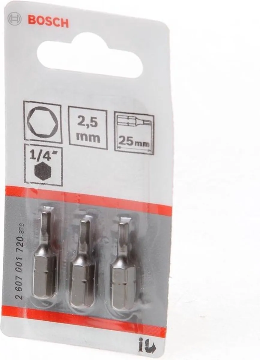 Bosch BIT 1/4XH-TORS/IS 2.5 - 3 Stuks